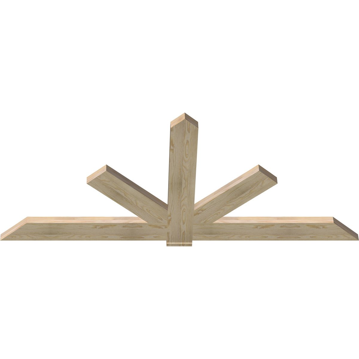 Ekena Millwork Kennewick Rough Sawn Timber Gable Bracket, Douglas Fir, 84"W x 38"H x 2"D x 6"F, 11/12 Pitch GBW084X38X0206KEN00RDF - alternate 4